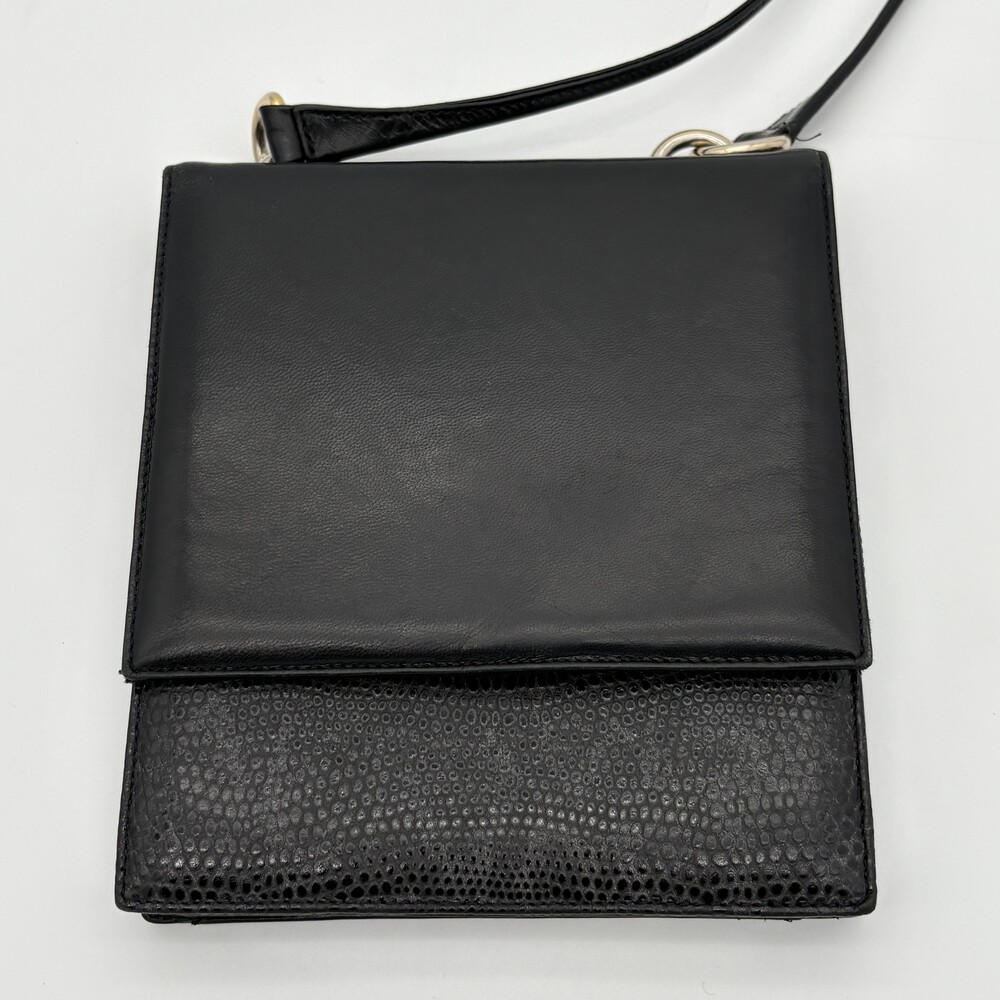 Vintage Bally Coordinates Black Leather Crossbody Bag – Made in UK – Excellent